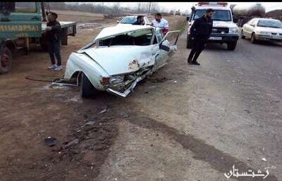 حادثه تصادف سه خودرو در محور صومعه سرا به ضیابر