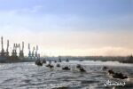 رژه شناورهای دریایی در بندرانزلی به مناسب ورود معمار کبیر انقلاب به میهن اسلامی