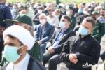 حضور فرماندار رشت در مراسم وداع با پیکر فرمانده گیلانی جبهه مقاومت
