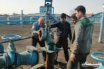 تعویض الکتروپمپ شناور تاسیسات آبرسانی بازکیاگوراب شهرستان لاهیجان