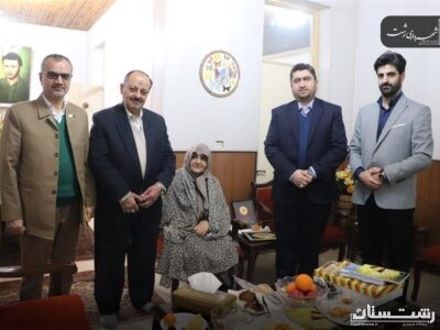 دیدار سرپرست شهرداری و رئیس شورای اسلامی شهر رشت با خانواده شهید امین اصغری