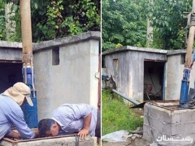 رفع ضعف فشار آب شرب ۷۵۰ خانوار بخش شاندرمن شهرستان ماسال