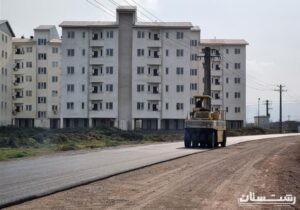 زیرسازی و آسفالت معابر مسکن مهر در محدوده مسکن ملی رشت