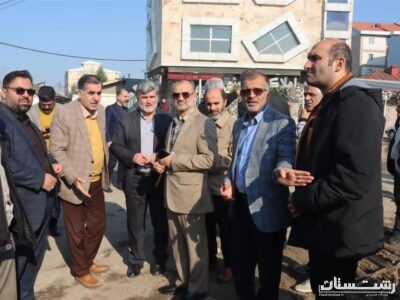بازدید رئیس شورا، اعضای شورای اسلامی و شهردار رشت از عملیات اجرایی تعریض پل پستک
