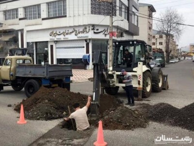 توسعه ۳۰۹ متر شبکه فاضلاب شهرستان صومعه سرا