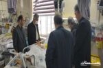 عیادت رئیس دانشگاه علوم پزشکی گیلان از دانشجوی پزشکی بستری در مرکز آموزشی درمانی پورسینا