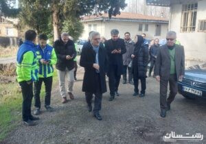 بازدید میدانی رئیس دانشگاه علوم پزشکی گیلان از منطقه سیل‌زده پیربازار