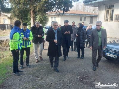 بازدید میدانی رئیس دانشگاه علوم پزشکی گیلان از منطقه سیل‌زده پیربازار