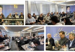 نشست هم‌اندیشی مدیرعامل شرکت توزیع نیروی برق گیلان با رئیس اتاق اصناف استان