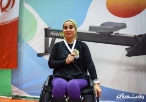 قهرمان شدن بانوی توانخواه ضایعه نخاعی رضوانشهری مسابقات پاراکومتر کشوری