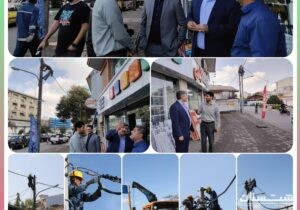 بازدید میدانی مدیرعامل شرکت توزیع برق گیلان از بازسازی شبکه های برق منطقه حمیدیان