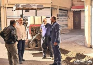 آغاز عملیات برگردان شبکه مسی به فیبرنوری در خیابان سعدی رشت