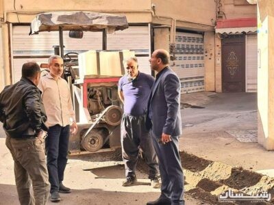 آغاز عملیات برگردان شبکه مسی به فیبرنوری در خیابان سعدی رشت