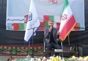 پیکر مطهر شهید گمنام میهمان مراسم سوگواری حضرت زهرا (س) در تامین اجتماعی سنگر