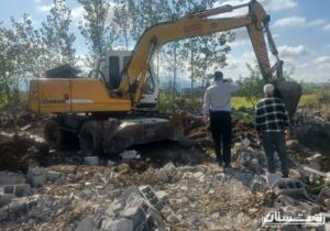بخش‌هایی از بستر و حرایم مجاری آبی در شهرستانهای لاهیجان و سیاهکل رفع تصرف شدند