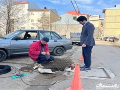 تداوم عملیات برگردان شبکه فیبرنوری مرکز میرزاکوچک رشت با فعالسازی FAT در کوی دُرفک